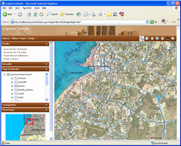 The Web Mapping Application included with ArcGIS Server and ArcIMS.